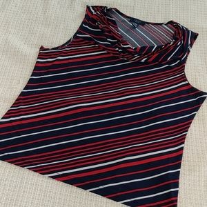 Chaps sleeveless top with cowl neck